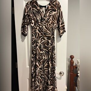 Mango Black and Brown High Low Dress